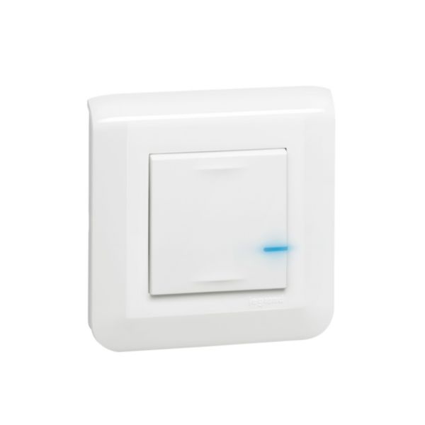 Interrupteur filaire connecté avec option variateur Mosaic with Netatmo sans neutre 5W à 300W + compensateur - blanc
