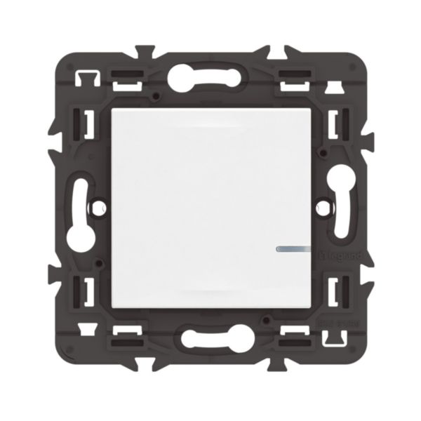 Interrupteur filaire connecté sans neutre avec option variateur Mosaic with Netatmo 5W à 125W LED - blanc sans plaque