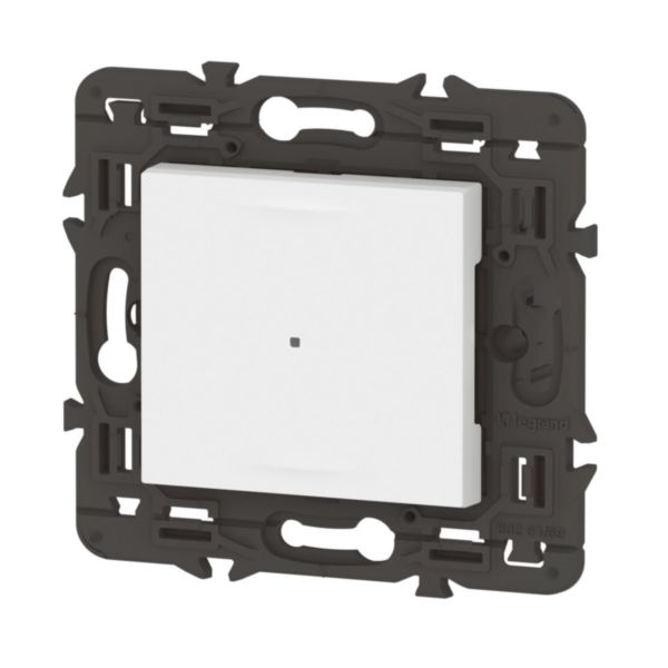 Interrupteur filaire connecté avec neutre avec option variateur Mosaic with Netatmo 150W LED - blanc sans plaque