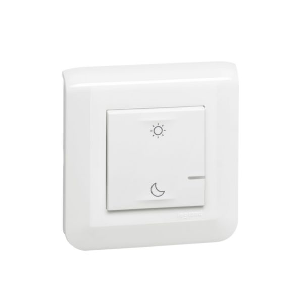Commande sans fils Lever/Coucher pour installation connectée Mosaic with Netatmo - blanc