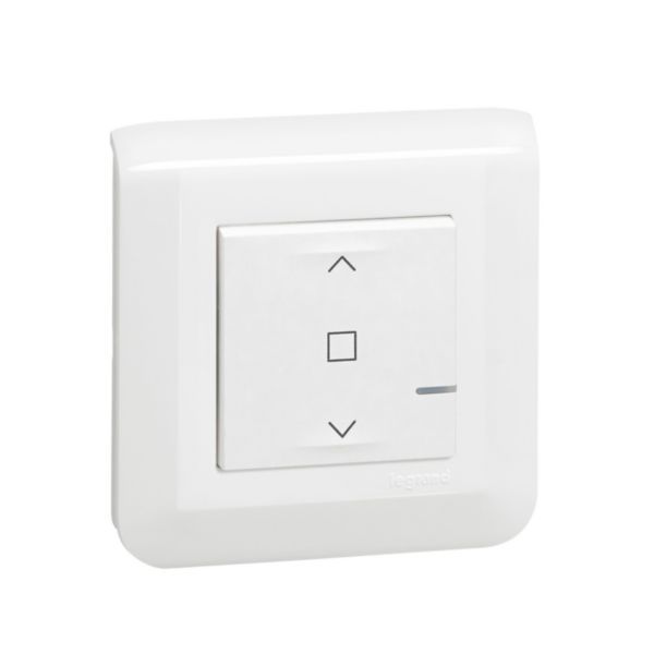 Commande sans fils pour interrupteur filaire de volet roulant connecté Mosaic with Netatmo - blanc