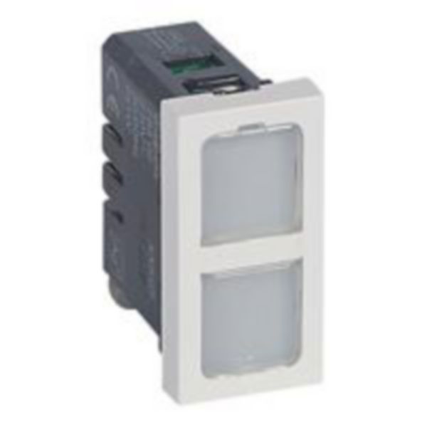 Voyant antimicrobien double 12V à 24V 0,2W Mosaic 1 module avec 4 étiquettes de couleur