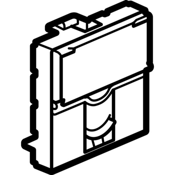 Plastron Mosaic 2 modules avec porte-repère transparent pour 1 connecteur Systimax simple - blanc