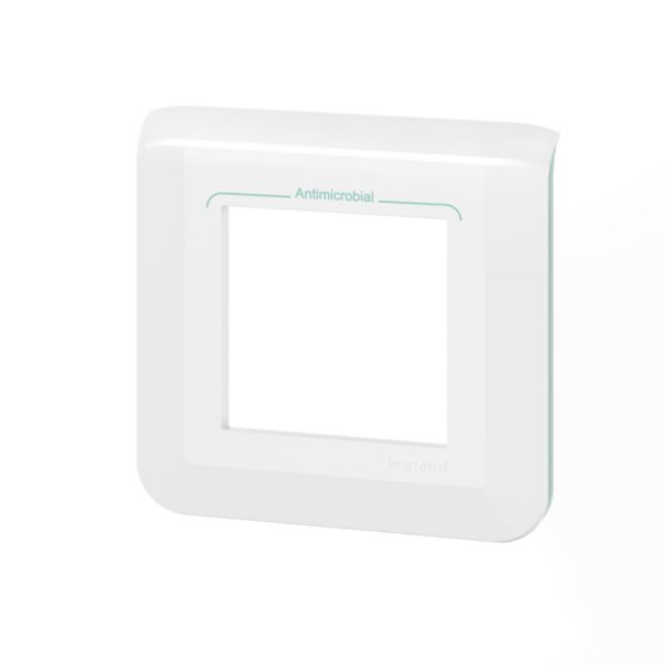 Plaque de finition Mosaic pour 2 modules blanc antimicrobien