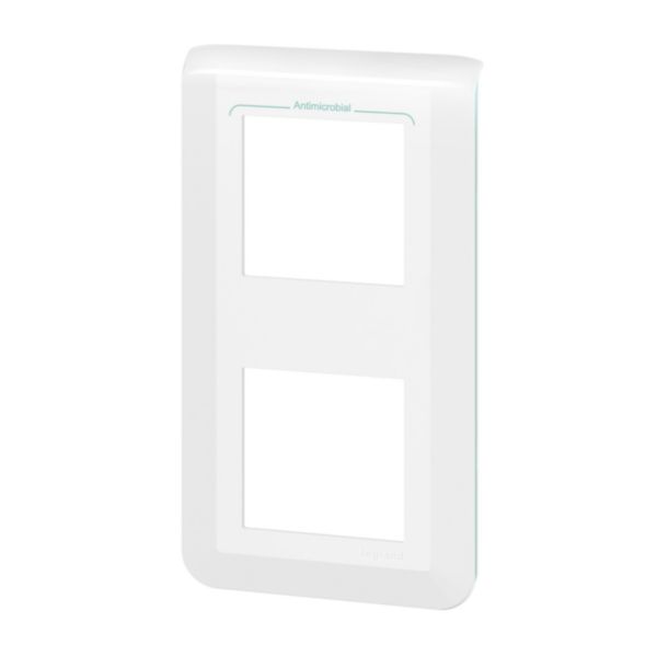 Plaque de finition verticale Mosaic pour 2x2 modules blanc antimicrobien