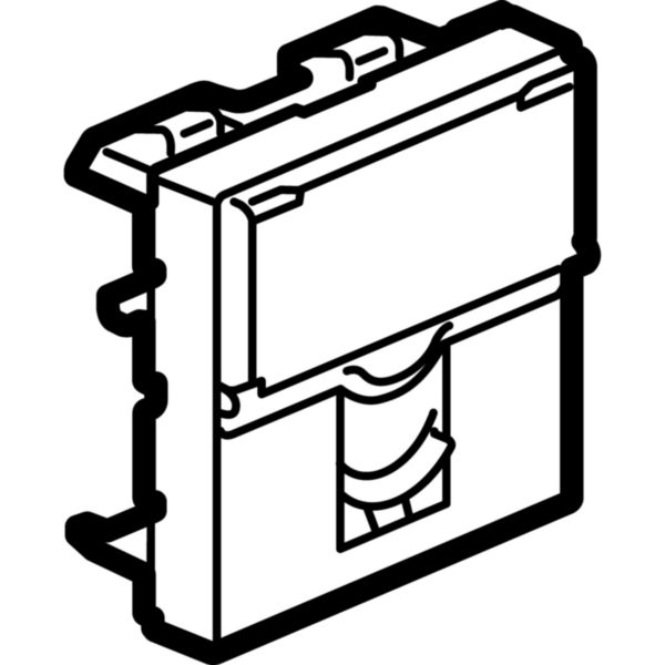 Prise RJ11 4 contacts Mosaic 2 modules - blanc