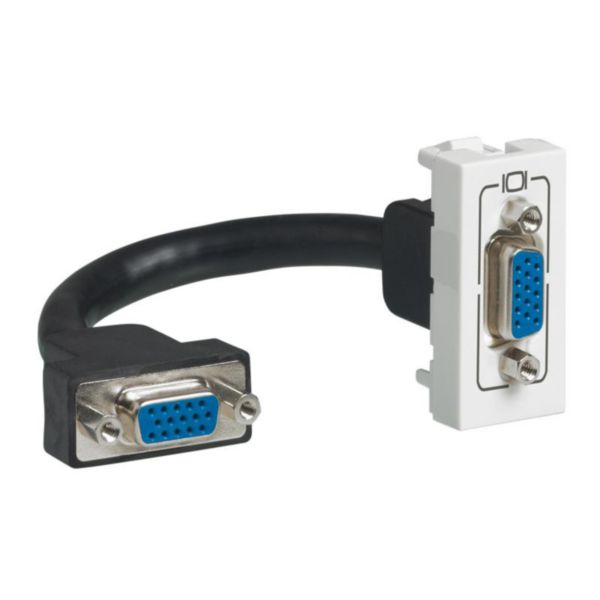 078778 Prise HDMI Type-A version 2.0 préconnectorisée Mosaic 1 module -  blanc - professionnel