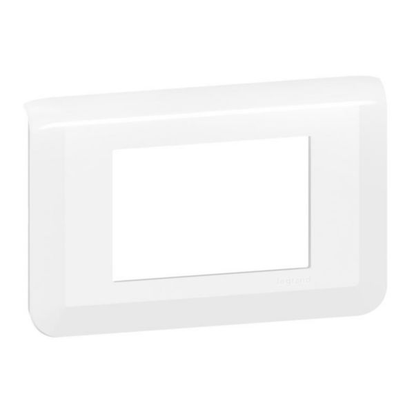 Plaque de finition Mosaic pour 3 modules blanc