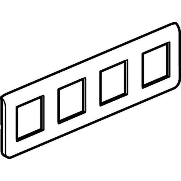 Plaque Mosaic 4x2 modules horizontal - blanc