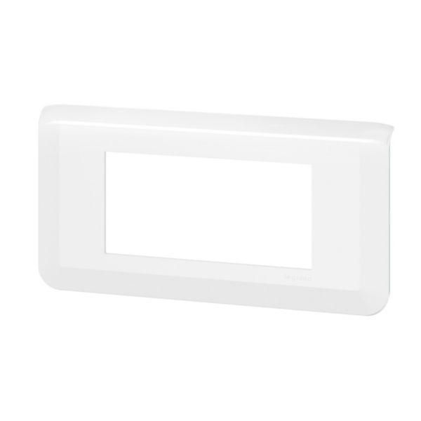 Plaque de finition horizontale Mosaic pour 4 modules blanc