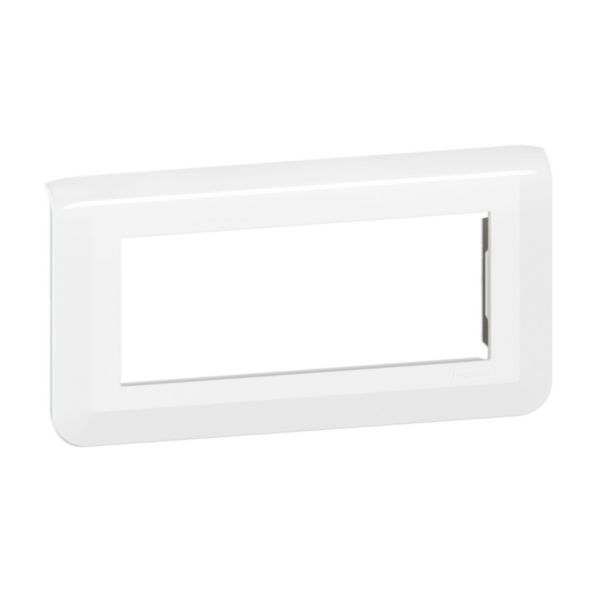 Plaque de finition horizontale Mosaic pour 5 modules blanc