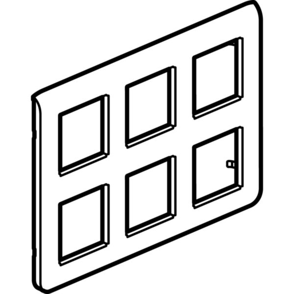 Plaque Mosaic 2x3x2 modules - blanc