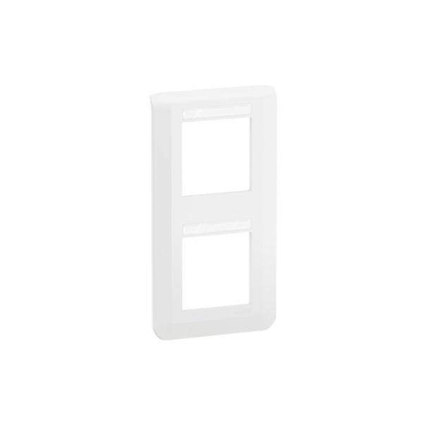 Plaque de finition vertical Mosaic porte-étiquette 2x2 modules - Blanc