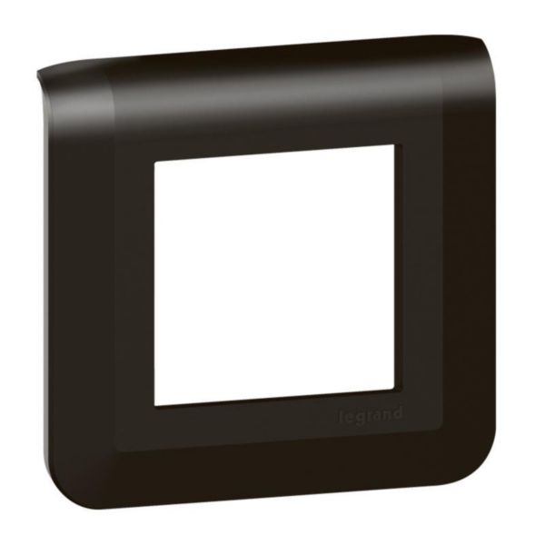 Plaque de finition Mosaic pour 2 modules noir mat