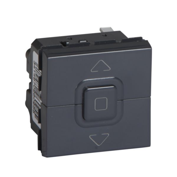 Interrupteur de volets roulants 500W maximum Mosaic 2 modules - anthracite