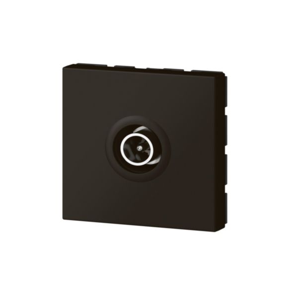 Prise télévision Ø9,52mm mâle Mosaic 2 modules - noir mat
