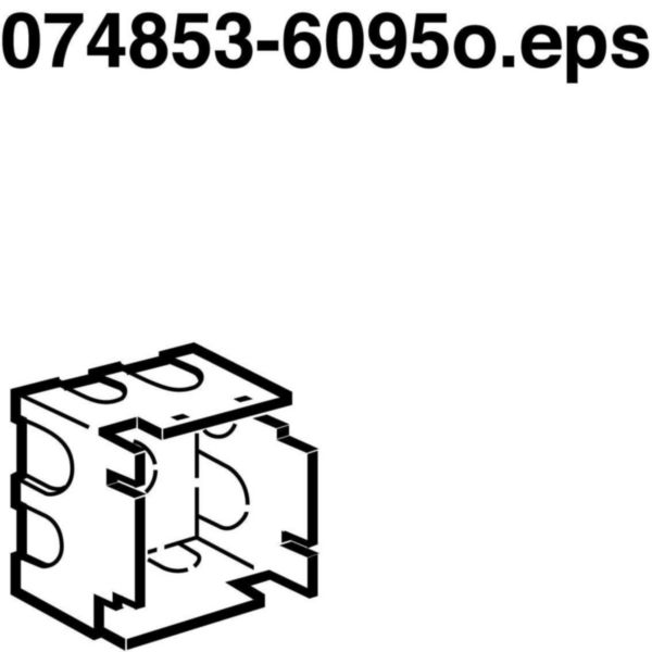 Boîtier pour paroi mince Batibox 2 modules pour supports références 080291 et 080295