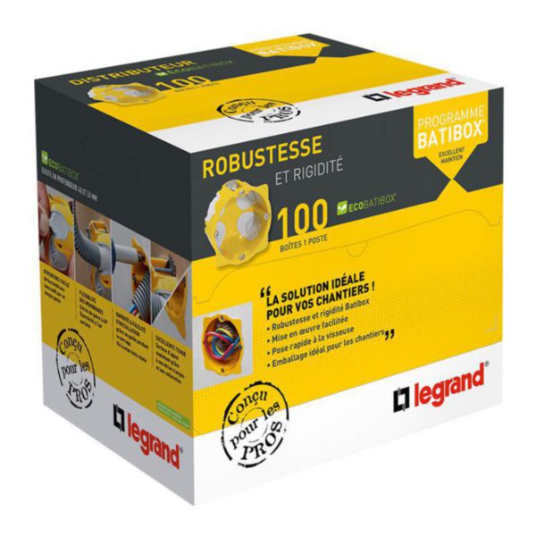 Distributeur de 100 boîtes Eco Batibox profondeur 50mm