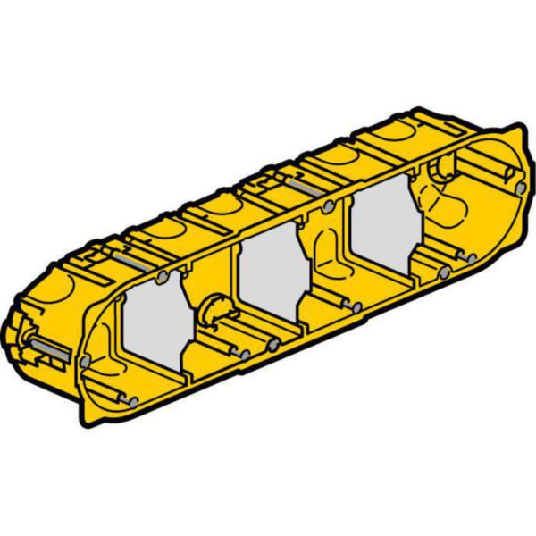 Boîte multiposte Batibox cloisons sèches 4 postes 8 à 10 modules - profondeur 40mm