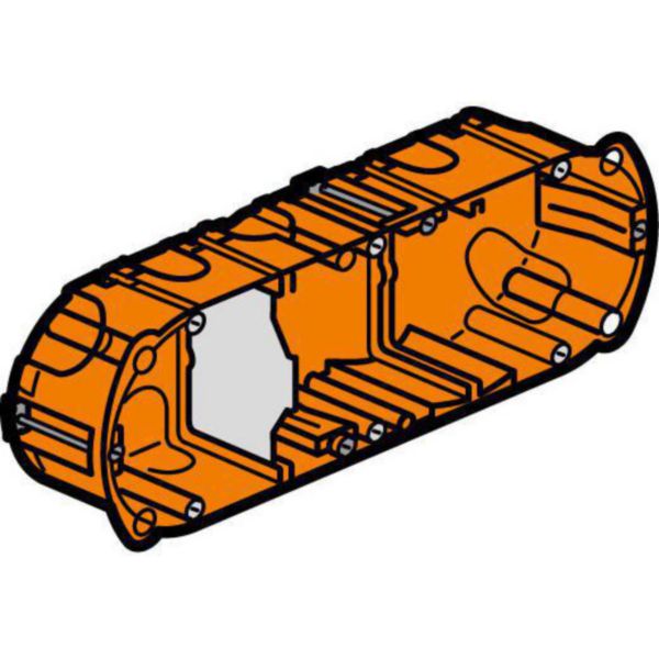 Boîte Batibox multimatériaux 3 postes ou 6 à 8 modules utilisation verticale ou horizontale - profondeur 50mm