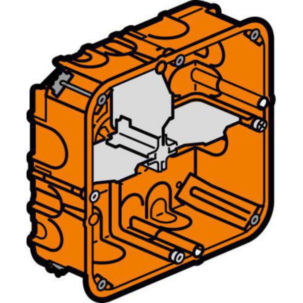 Boîte multimatériaux Batibox grand format 2x2 postes ou 2x4 à 5 modules - profondeur 50mm