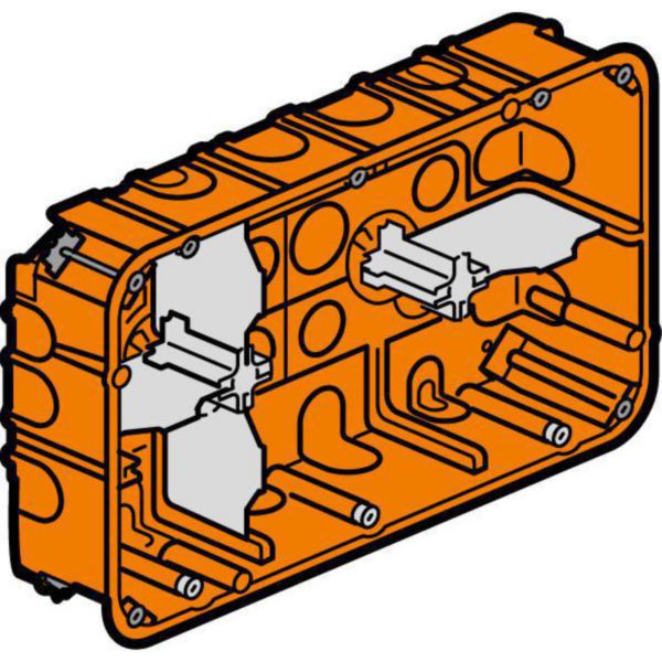 Boîte multimatériaux Batibox grand format 2x3 postes ou 2x6 à 8 modules - profondeur 50mm