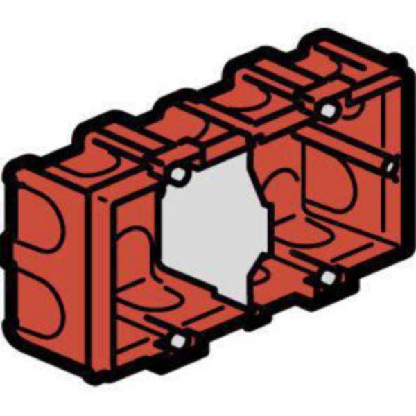 Boîte multiposte Batibox pour maçonnerie 2 postes ou 4 à 5 modules - profondeur 40mm