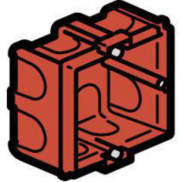 Boîte monoposte Batibox pour maçonnerie 1 poste carrée associable - profondeur 50mm