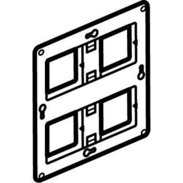 Support à vis pour Mosaic , Céliane ou Soliroc pour 2x2 postes ou 2x4 à 5 modules