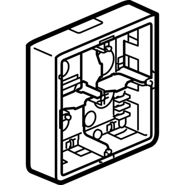 Cadre saillie profondeur 46mm Mosaic pour 2x5 ou 2x2x2 modules et support référence 080264