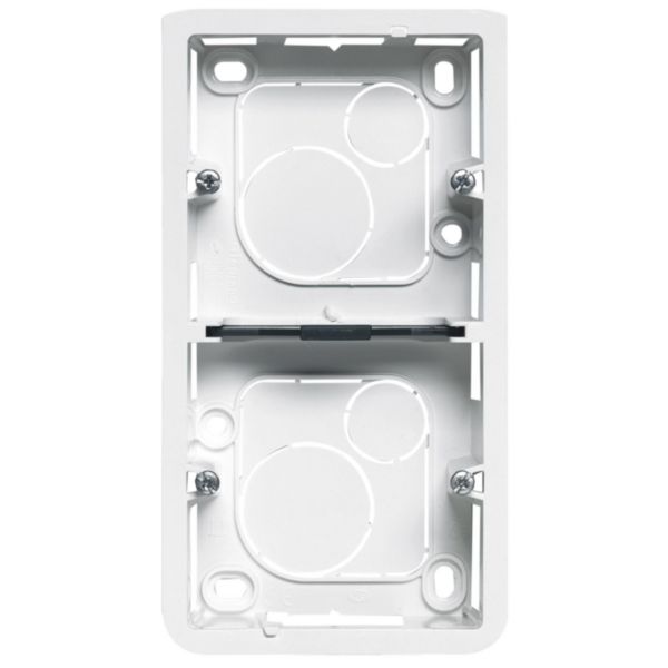 Cadre saillie profondeur 40mm Mosaic pour 5 ou 2x2 modules vertical et support référence 080252