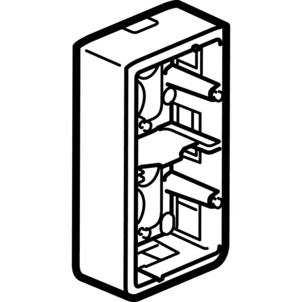 Cadre saillie profondeur 40mm Mosaic pour 5 ou 2x2 modules vertical et support référence 080252