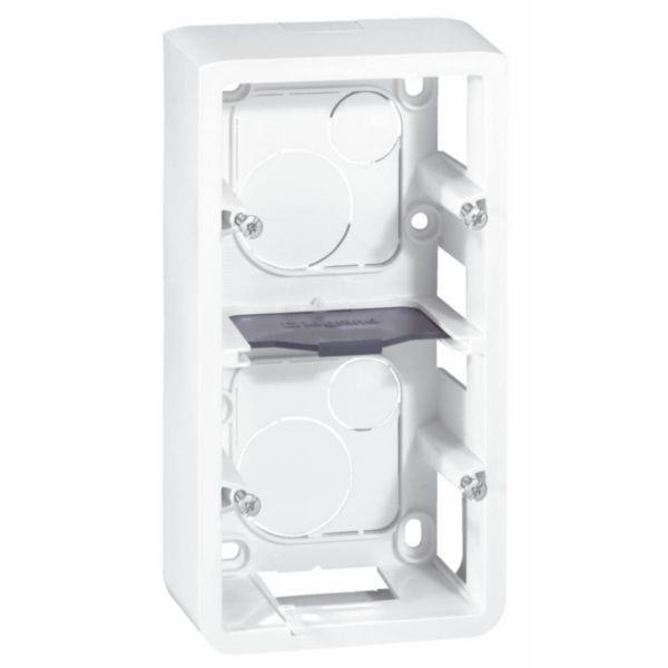 Cadre saillie profondeur 40mm Mosaic pour 5 ou 2x2 modules vertical et support référence 080252