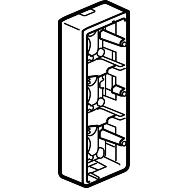 Cadre saillie profondeur 40mm Mosaic pour 3x2 modules vertical et support référence 080253