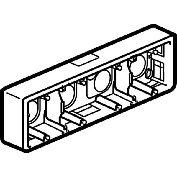 Cadre saillie profondeur 40mm Mosaic pour 10 ou 4x2 modules horizontal et support référence 080254