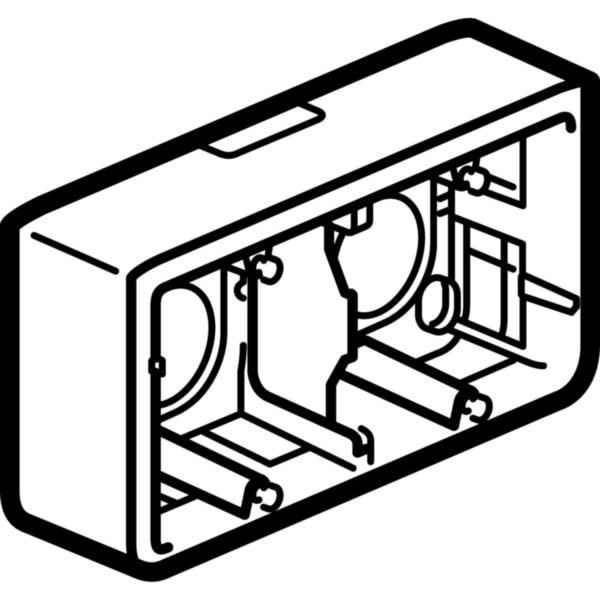 Cadre saillie profondeur 40mm Mosaic pour 4 , 5 ou 2x2 modules horizontal et support référence 080252