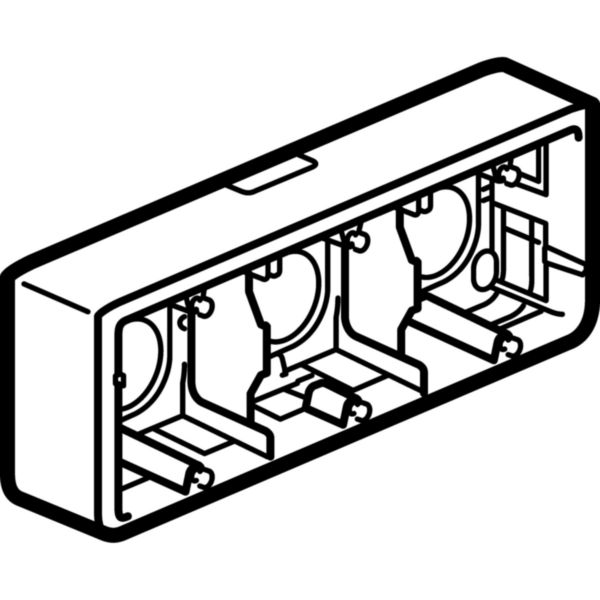 Cadre saillie profondeur 40mm Mosaic pour 6 , 8 ou 3x2 modules horizontal et support référence 080253