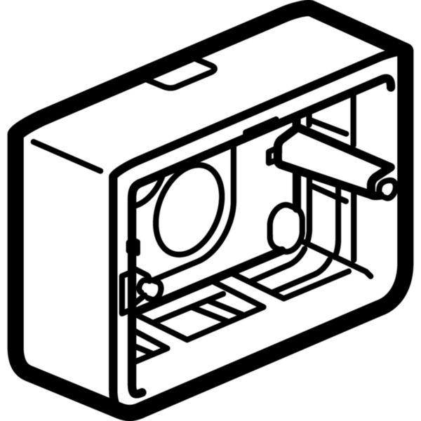 Cadre saillie profondeur 40mm Mosaic pour 3 modules et support référence 080259