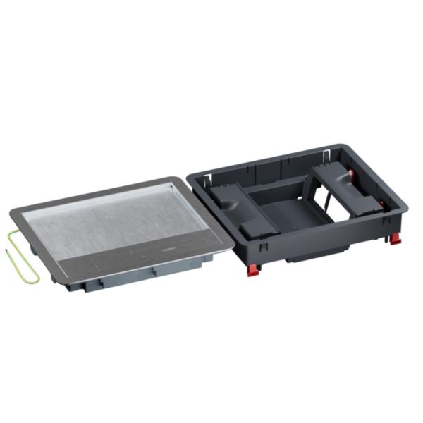 Boîte de sol Mosaic 12 modules avec couvercle métal, résistance 5000N