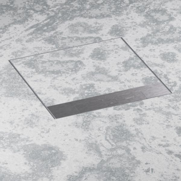 Boîte de sol affleurante métal Mosaic 24 modules horizontaux-avec couvercle amovible