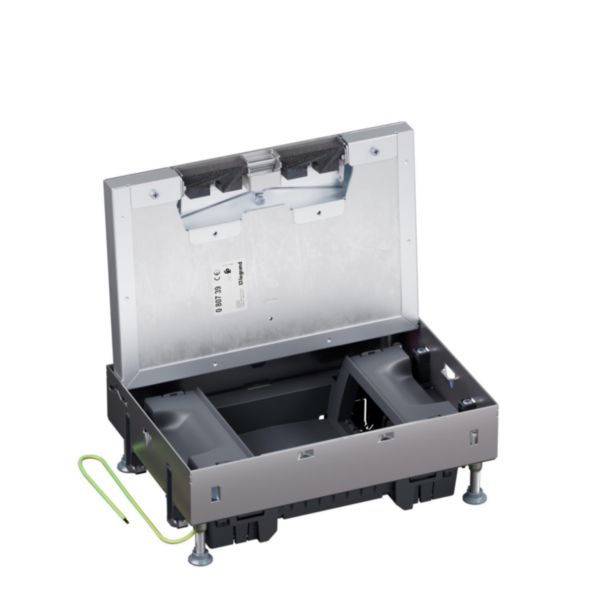 Boîte de sol affleurante métal Mosaic 8 modules verticaux - Charge 5000N