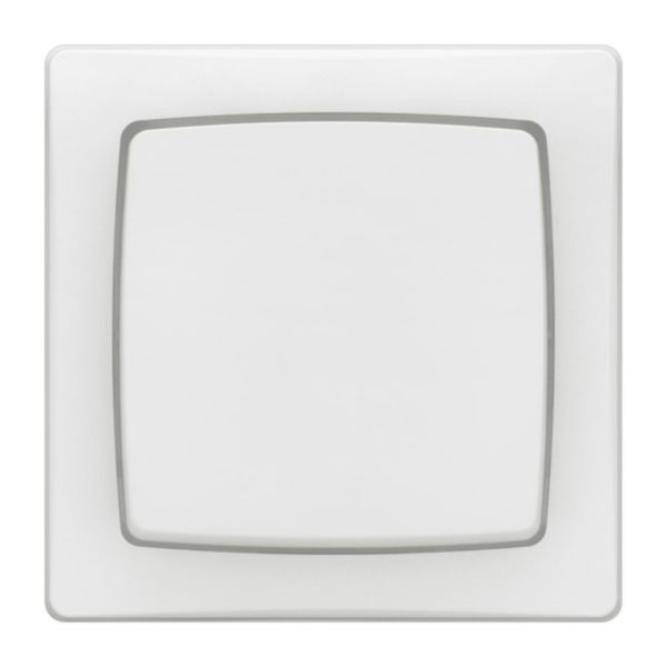 Poussoir simple touche Appareillage Saillie complet - Blanc