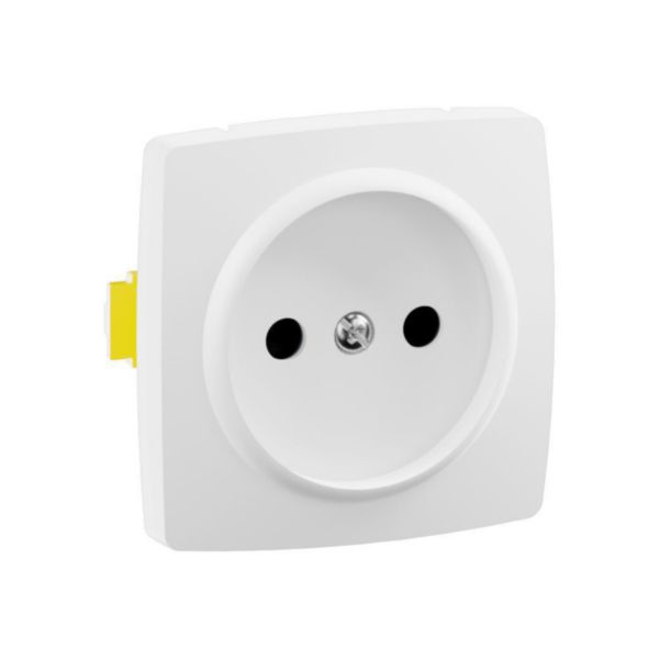 Prise de courant sans terre 16A 250V avec éclips de protection - Appareillage Saillie - bornes auto - Composable - Blanc