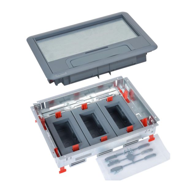 Kit boîte de sol complet supports horizontaux 12 modules tous types de sol