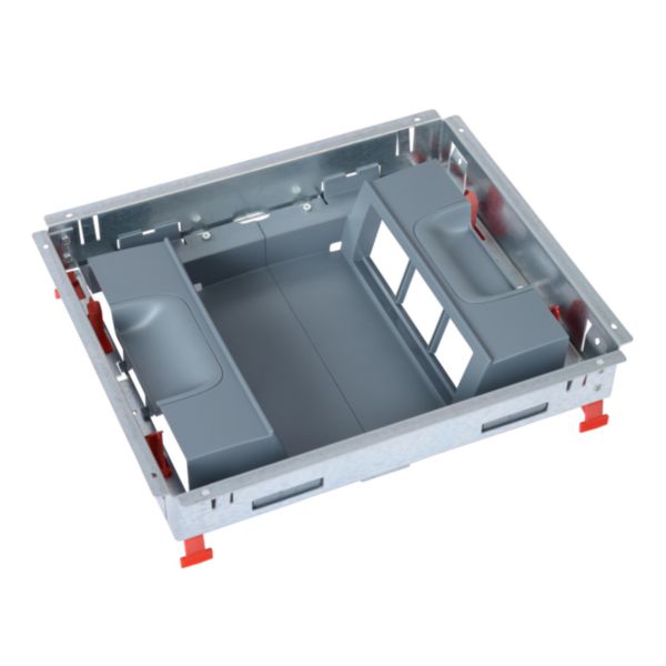 Kit support pour boîte de sol standard pour prises en position verticale 2 rangées de 6 modules - 12 modules