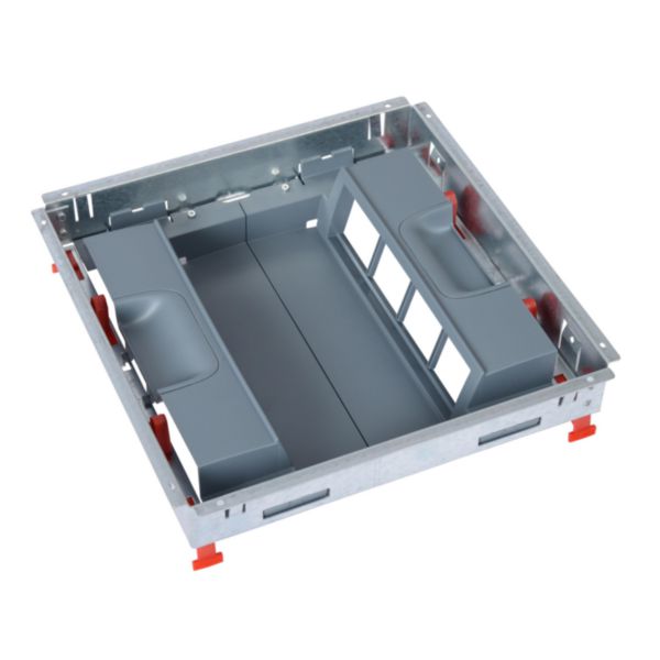 Kit support pour boîte de sol standard pour prises en position verticale 2 rangées de 8 modules - 16 modules