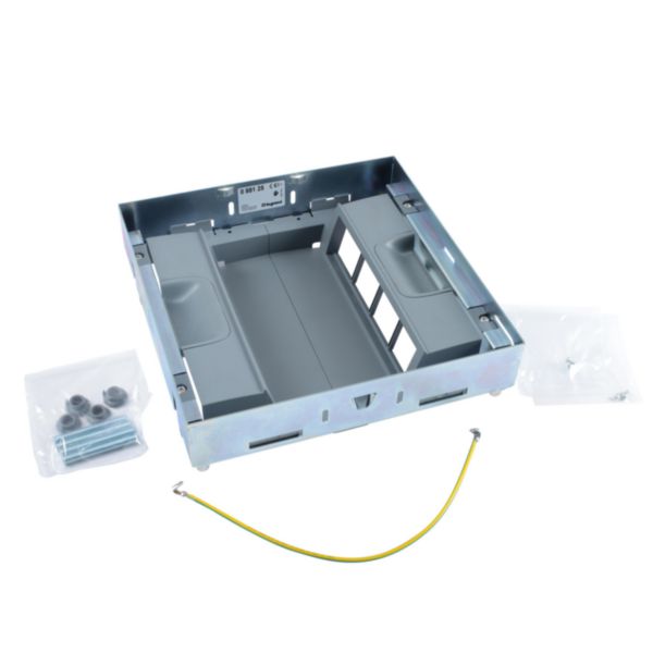 Kit support pour boîte de sol affleurante pour prises en position verticale 2 rangées de 8 modules - 16 modules