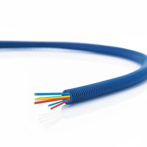 Conduit ICTA Chronofil® Ø20mm à 3 conducteurs 2,5mm² bleu, rouge, vert et jaune + 2x1,5mm² bleu et rouge - RAL5010