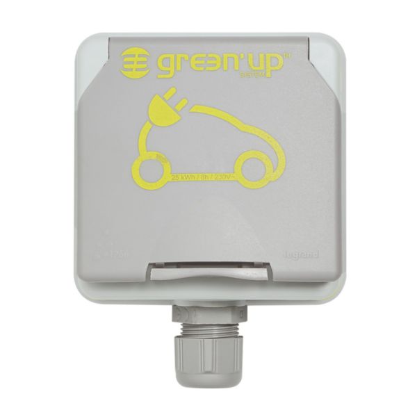 Prise de recharge pour VE Green'up Access - IP66 IK08 -Fixation saillie - Modes 1 ou 2 - 16A 230V