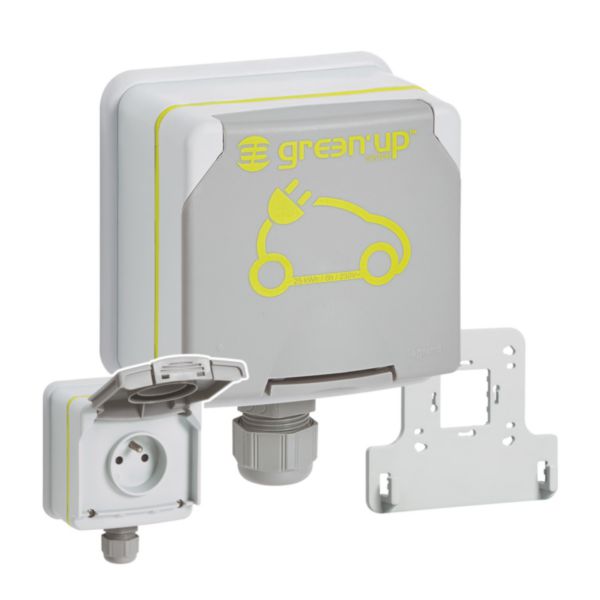 Prise de recharge pour VE Green'up Access - IP66 IK08 -Fixation saillie - Modes 1 ou 2 - 16A 230V